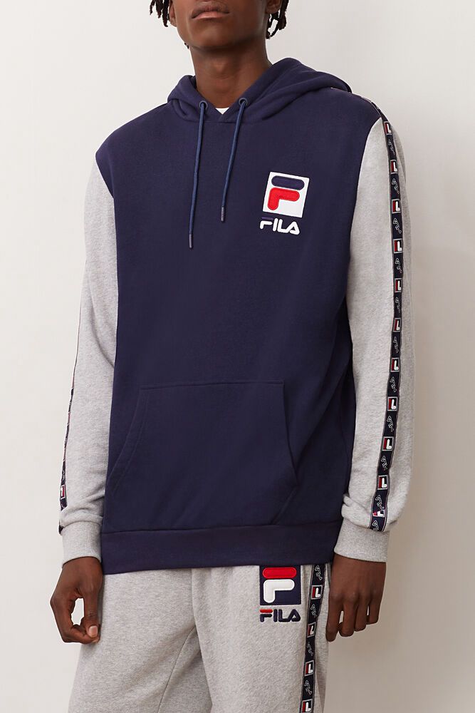 Fila Hoodie Panske Jacopo Námornícka Modrá - QTXIA8796